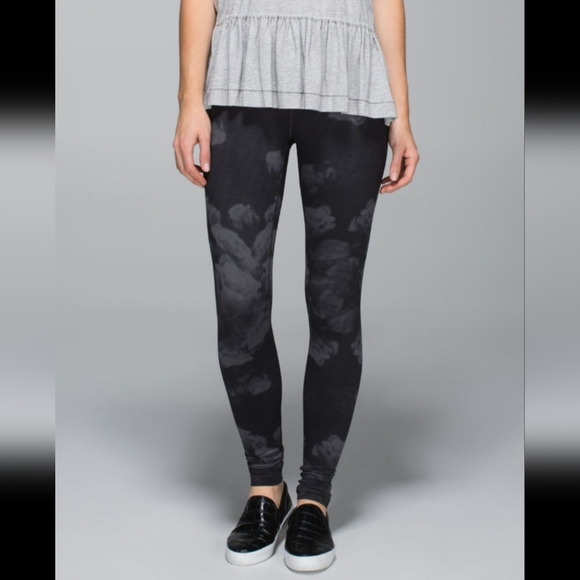 Lululemon Wunder Under Pant *Full-On Luon (Roll Down) - Dream Rose Deep Coal - Picture 2 of 14